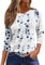 Womens Tops 3/4 Sleeve Tunic Blouse Casual Lightweight Comfort Shirts Crewneck Elegant Workout Dressy Tunic Blouse Vintage Loose Going Out T-Shirt Blouse Streetwear