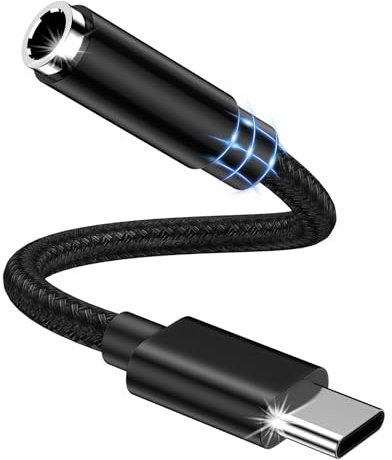 USB C Kopfhörer Adapter,USBC auf 3.5 Klinke Adapter Audio,USB C Klinke Adapter für Samsung Galaxy A55/A56/A15/A16/A35/S25 Ultra/S24 Ultra/S23/S22/S21,iPhone 16 Pro Max/16/15 Pro Max.Pixel 9 Pro/9/8