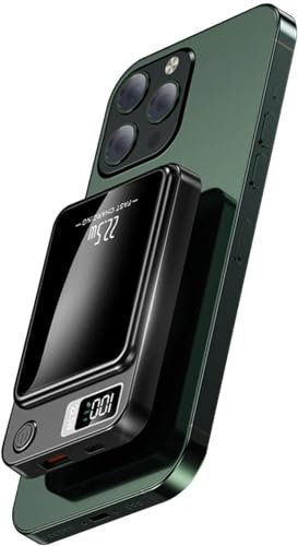 [Neues Upgrade] PDKUAI Magnetisches Kabellose Powerbank,10000mAh Externer Akku kabellose magnetische Powerbank für iPhone,22,5W Schnelles Aufladen Tragbares Ladegerät für Smartphones,Tablet