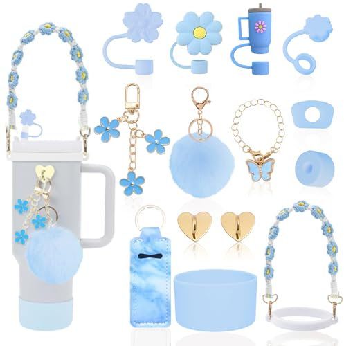 LUOJINYI Stanley Cup Accessories, accessoire stanley cup,stanley quencher accessoire pour Coupe Stanley, Accessoires pour Coupe Stanley 800 ML - 1100 ML (Les Tasses ne Sont Pas Incluses) (Bleu)