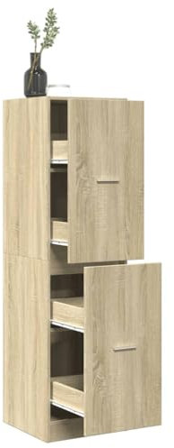 UJCHVHN Home Garden Apothekerschrank Sonoma Eiche 40x41x144,5 cm Holzwerkstoff