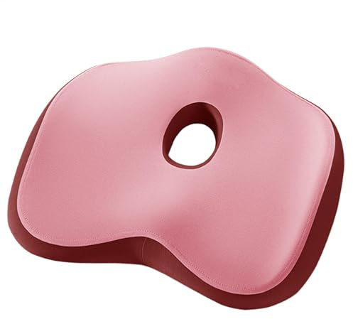 Nuytghr Orthopädisches Sitzkissen, Memory-Schaum-Kissen, Labor, Druckentlastung, 34 x 24 x 5 cm, dickes, ergonomisches weiches Stützkissen für Hüfte, Steißbein, langes Sitzen, Fahren, Flugzeug