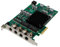 JNJOOD Tarjeta de Red para Servidor PCI-e X4 Gigabit PoE de 4 Puertos Tarjeta de Red Ethernet Vision I350AM4 Adaptador de LAN de 9,5 K