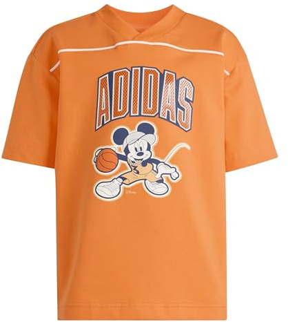 adidas Unisex Kids Disney Mickey Mouse Tee, Pure Orange/Dark Blue/Off White, 18-24 Months