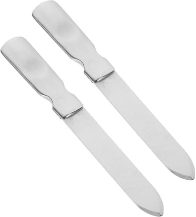 DEARMAMY 2piezas Limas De Uñas Pequeñas Para Manicura Limas De Acero Inoxidable De Uñas
