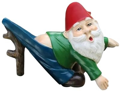 Whimsical Gnome Planter - Resin Resin Pot Ornament, Fairy Garden Sculpture | Outdoor Dwarf Figure, Weatherproof Lawn Art, Decorative Patio Accessory For