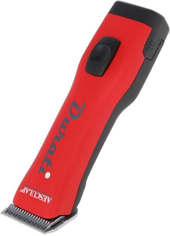 Kerbl Aesculap Akkuschermaschine Durati – inkl. 1 Akku und Scherkopf (Rot/Schwarz, Bürstenloser EC-Motor, Akkukapazität 2850 mAh, Gewicht 380 g) GT434-RS