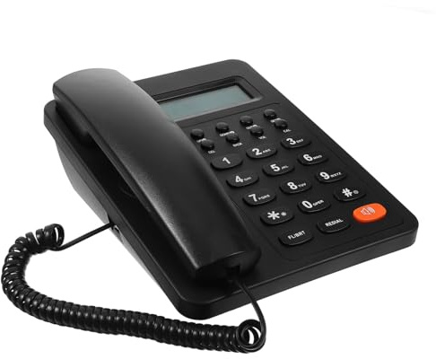 LOLIPPYY Schreibtischtelefon Kabelgebunden mit Klarer Klangqualität Robustes Festnetztelefon für Büro und Zuhause Einfache Bedienung Große Tasten Vielseitig Einsetzbar Langlebiges Material