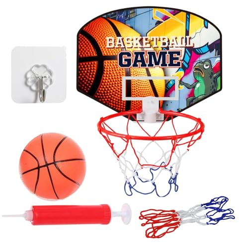 Mini Basketball Hoop, Mini Basketball Hoop for Bedroom, Mini Hoop Indoor 6-Piece Set, Basket Ball Hoop indoors Fun Sports Game for Teenagers