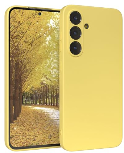 EAZY CASE - Silikonhülle für Galaxy S25 FE Hülle Silikon Case Gelb weich stoßfeste Handyhülle Schutzhülle mit Kameraschutz Dünn Premium Schutz Cover TPU Phone Bumper in Pastell Hellgelb Matt