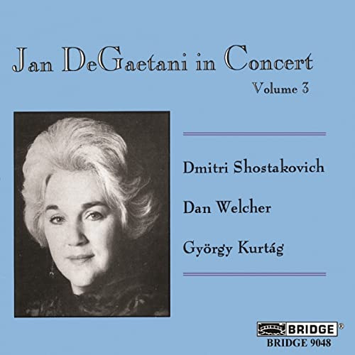 Jan DeGaetani in Concert, Volume 3