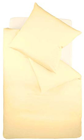 Fleuresse Colours Bettwäsche, Uni-Mako-Satin, vanille, 155 x 220 cm