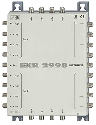 Kathrein EXR 2998 Satelliten-ZF-Verteilsystem Multischalter (2 Satelliten, 8 Teilnehmeranschlüsse, Kaskade, Klasse A)
