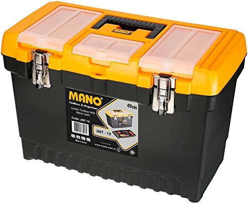 Mano-Jmt 19 Zoll Extra Tiefe Jumbo Super Strong Werkzeugkoffer mit Herausnehmbaren Organizer, Untersetzer Und Deckel