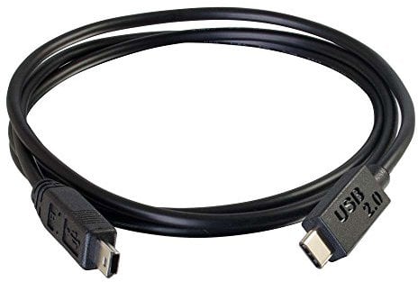 C2G USB 2.0, C - Mini B, 4m - Cable USB (C - Mini B, 4m, 4 m, USB C, Mini-USB B, 2.0, Male connector / Male connector, Negro)