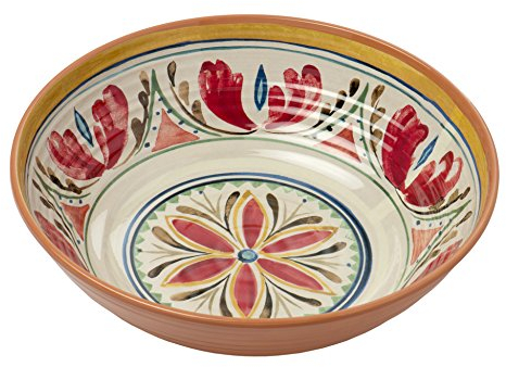 Purely Home Warm Mediterranean 30.5cm Melamine Salad Serving Bowl