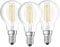 Osram LED Base Classic P Lampe, in Tropfenform mit E14-Sockel, nicht dimmbar, Ersetzt 40 Watt, Filamentstil Klar, Kaltweiß - 4000 Kelvin, 3er-Pack