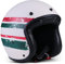 Rebel R9 Motorrad-Helm Roller-Helm, ECE Fiberglas SlimShell Tasche, M (57-58cm), Stripes Grün