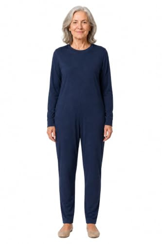 J & E Talit Inc. Alzheimer Damen Jumpsuit mit Anti-Streifen-Muster