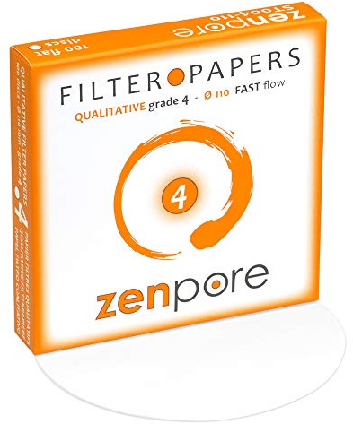 zenpore 11 cm Laborfilterpapier, Qualitative Standardnote 4 - Schneller Fluss 110 mm (100 Scheiben)