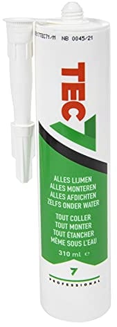 Tec7 Kit De Colle/Colle De Montage | Collage, Montage et Scellement | Blanc | 310ML | Facile à traiter et pour de nombreux matériaux