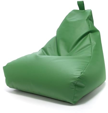 Ecopuf Keiko S Sitzsack - Outdoor und Indoor Beanbag aus Kunstleder mit Anti-Verlust Reißverschluss - 75x70 cm