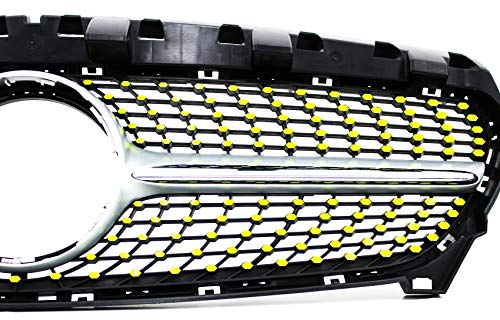 Kühlergrill Waben Aufkleber Dekor Zubehör Diamantgrill Urban Auto Autoaufkleber (Neon Gelb, W117 (K051))