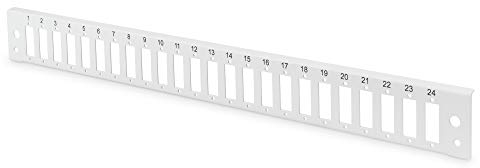 DIGITUS Boîte d'épissure Fibre Optique Cache Frontal - Panneau de Brassage Fibre Optique - 24x SC DX - 19 Pouces 1U - Fermeture Rapide - Gris