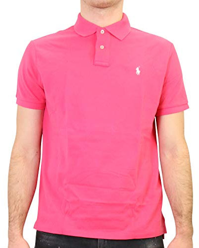 Ralph Lauren Polo ajusté pour homme, rose vif, S