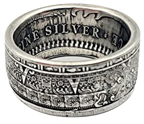 Coin ring/Aztec | 99.9% Fine Silver