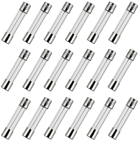 BOJACK 6x30 mm 8 A 250 V 0,24x1,18 pollici F8AL250V 8 amp 250 volt Fusibili in vetro a soffio rapido (confezione da 18 pezzi)