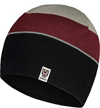 Maloja Samueltengm. Mütze Colorblock-Gestreift-Schwarz, Kopfbedeckung, Größe One Size - Farbe Moonless