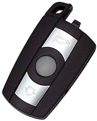 BROVACS Replacement Key Shell Compatible with BMW 3 Button Smart Keyless Entry Remote Key Case Fob W/Back Lid for Battery Exchange PG905AS
