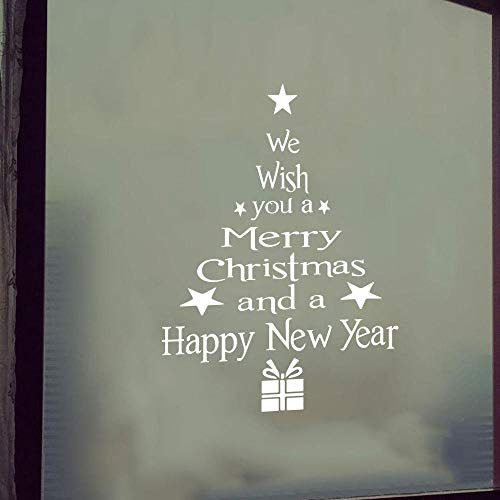 Sticker Arbre de Noël Blanc Sticker Mural Chambre Fond Sticker Mural