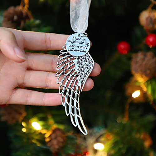 Dantazz Weihnachten Dekoration Engel-Flügel Anhänger Weihnachtsbaum Deko Personalisiert Hängendes Ornament Familie Gedenk-Zeichen Dekoration Christbaumschmuck Weihnacht Baumdeko (B, OneSize)