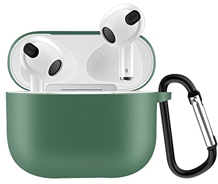CoverKingz Hülle kompatibel mit AirPods 3 - Silikon Schutzhülle Cover - Case Tasche Dunkel Grün