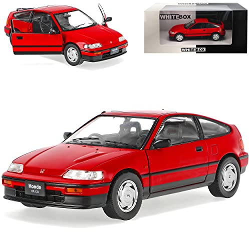 WHlTEBOX Hon-da CR-X ED9 Coupe Rot 2. Generation 1987-1991 1974-1980 Mit Sockel 1/24 Whitebox Modell Auto