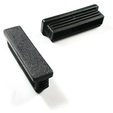 ajile - Kunststoff Lamellen-Stopfen für Rechteckrohre mit 80x20 mm Aussenmass und 1,0-4,0 mm Wanddicke SCHWARZ - 4 Stck. - EPH137