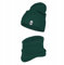 HEYO Kinder Beanie Mütze Schlauchschal Set für Mädchen Jungen Frühling Strickmütze Schal (Dunkelgrün)