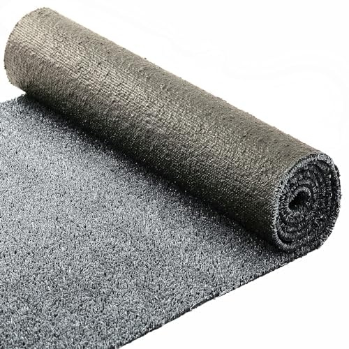 casa pura - Rouleau de Gazon Synthétique - Pelouse synthétique - Gazon Artificiel - Idéal pour Le Jardin, la terrasse, Le Balcon, Le Camping, Les expositions - Gris foncé - 10 Mm, 2 x 10 m = 20 m²