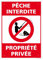 Panneau Pêche Interdite, Propriété Privée Pvc 1 Mm - 210 X 300 Mm Signalisation Rectangulaire Prépercée Avec Kit De Fixation Fabrication Française