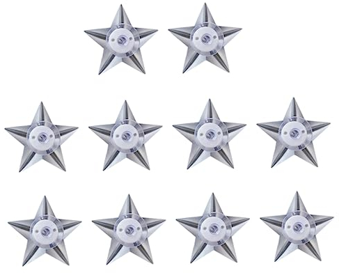 DOITOOL 10stücke Sternförmiges Led-licht Batteriebetrieben Für Schlafzimmer Kinderzimmer Mit Saugnapf Farbwechselndes Licht Dekoratives Sternlicht Stromsparend Erholsamer Schlaf Süße Träum