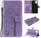 Custodia per Samsung Galaxy A12 Cover Flip Caso in PU Pelle Libro Portafoglio Custodia Slot Schede Supporto Stand Chiusura Magnetica per Samsung Galaxy A12, Viola chiaro