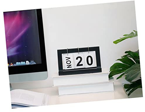 TEHAUX Holzkalender Mit Umblättern-funktion Kreativer Kalender Für Heim Und Bürouse Aus Hochwertigem Holz Gefertigt Praktisch Und Langlebig