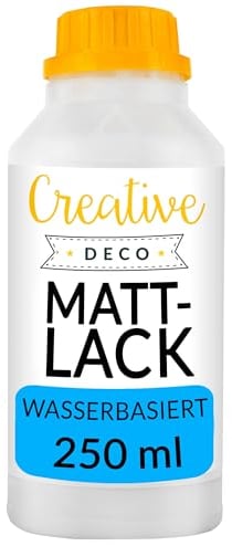 Creative DECO 250 ml Barniz Manualidades para Pintura Acrílica Brillante | Botella de Acabado de Superficies a Base de Agua | Laca Incolora Permanente | Uso Interior y Exterior Decoupage, Bricolaje