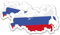 Finest Folia 2er Set Länder Silhouetten Aufkleber Länderaufkleber Bundesland Flagge Sticker für Auto Fahrrad Motorrad Modellblau selbstklebend wetterfest R215 (23 Russland)