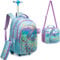 HTgroce Schulranzen mit Rollen f체r M채dchen, Kinderrucksack mit Rollen Trolley Schulrucksack f체r und M채dchen,Schultrolley Rucks채cke Kinder Schulrucksack Schultasche mit Rollen