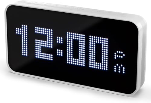 Dekala Digitaler Wecker mit Pixel-LED, Wetter/Temperatur/Feuchtigkeit, Dual-Alarm & Schlummerfunktion – App-Steuerung, Laut für Tiefschläfer, Zeitsync