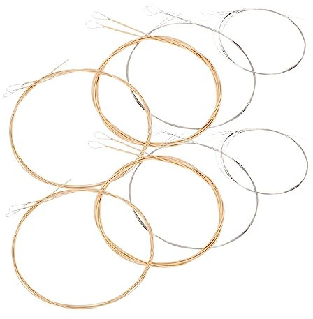 VICASKY 4sets Strings Mandolin Strings Stainless Steel Iron Material and Rich Tone Replacement