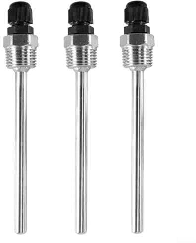 3 Stück Temperaturfühler-Thermoelement-Hülse Edelstahl Solar Zubehör, 8 x 150 mm